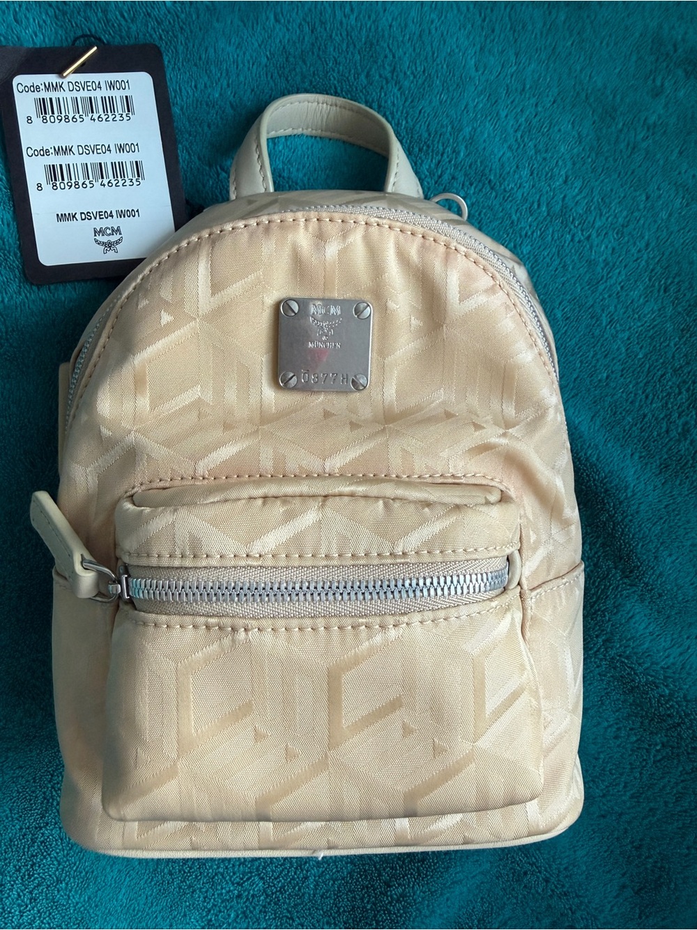 MCM Stark Beige Monogram Mini Backpack authentic - Picture 5 of 9